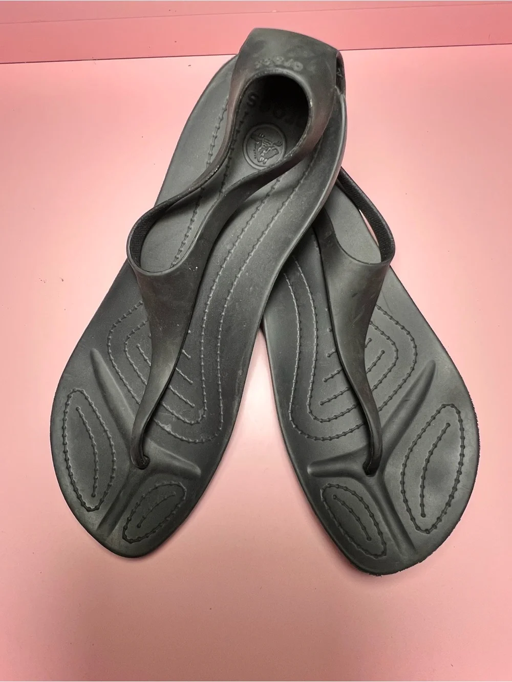 Crocs Serena (Sexi) Black Sandals Flip Flops, Women’s Size 9